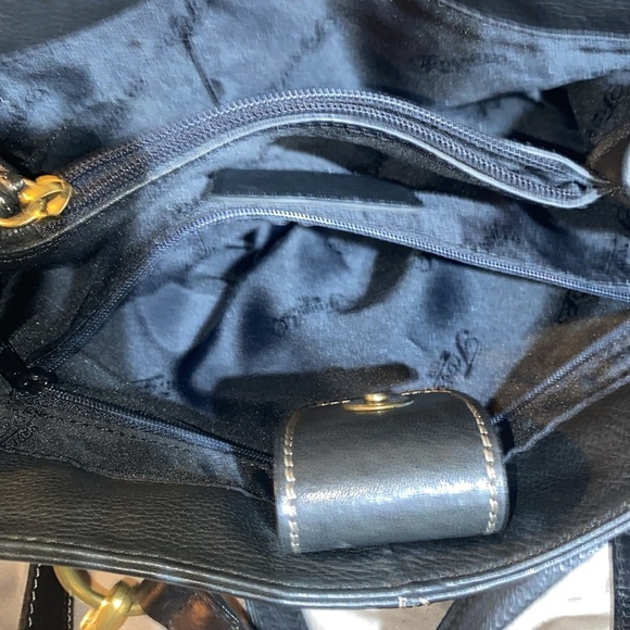 🆕 Fossil Castlehill Satchel Pebble Black Leather Handbag - Picture 9 of 16